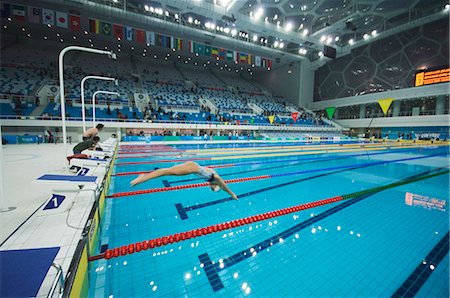 The Water Cube National Aquatics Center swimming arena in the Olympic Park, Beijing, China, Asia Stock Photo - Rights-Managed, Code: 841-03055993