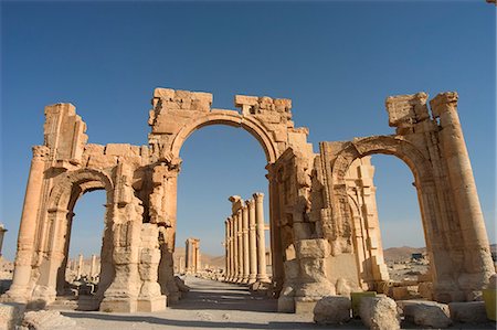 simsearch:841-02707443,k - Monumental arch, archaelogical ruins, Palmyra, UNESCO World Heritage Site, Syria, Middle East Stock Photo - Rights-Managed, Code: 841-03056621