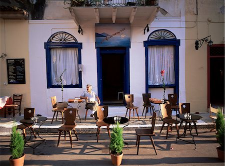 european cafe bar - Cafe, Nafplion, Peloponnese, Greece, Europe Stock Photo - Rights-Managed, Code: 841-03057344