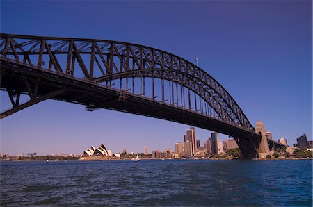 sydney harbour bridge - Opera House and Harbour Bridge, Sydney, New South Wales, Australia, Pacific Stock Photo - Rights-Managed, Code: 841-03058027