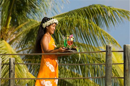 polynesian ethnicity (female) - Pearl Beach Resort, Tikehau, Tuamotu Archipelago, French Polynesia, Pacific Islands, Pacific Stock Photo - Rights-Managed, Code: 841-03058154