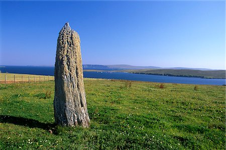 simsearch:841-07202123,k - Standing stone near Clivocast (Uyeasound), looking east towards Fetlar in distance, Unst, Shetland Islands, Scotland, United Kingdom, Europe Stock Photo - Rights-Managed, Code: 841-03064204