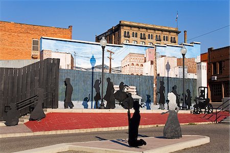 Copper Block Mural, National Historic District, Butte, Montana, United States of America, North America Stock Photo - Rights-Managed, Code: 841-03065702