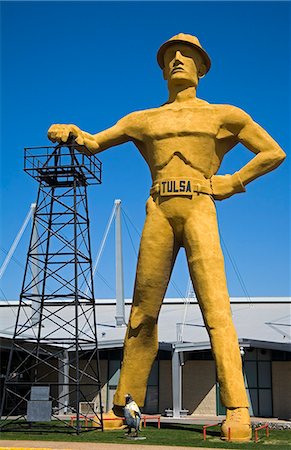 simsearch:841-02708432,k - Golden Driller outside the Convention Center, Tulsa City, Oklahoma, United States of America, North America Stock Photo - Rights-Managed, Code: 841-03066276
