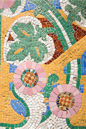 Tile mosaic on Palau de La Musica, La Ribera District, City of Barcelona, Catalonia, Spain, Europe Stock Photo - Rights-Managed, Code: 841-03066500