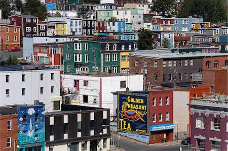 Colorful houses in St. John's City, Newfoundland, Canada, North America Stock Photo - Rights-Managed, Code: 841-03066584