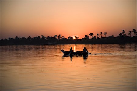 Fishing boat, sunset, River Nile, Egypt, North Africa, Africa Stock Photo - Rights-Managed, Code: 841-03066639