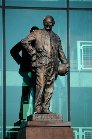 simsearch:841-02916154,k - Sir Matt Busby statue, Manchester United Football Club Stadium, Old Trafford, Manchester, England, United Kingdom, Europe Stock Photo - Rights-Managed, Code: 841-03066868