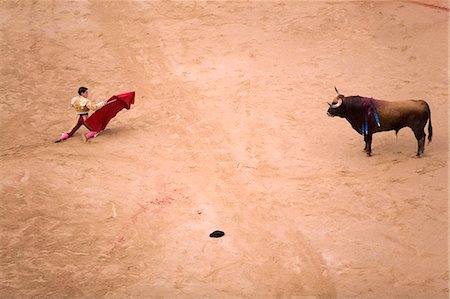 Bullfight in Plaza de Toros during San Fermin festival, Pamplona, Navarra, Euskadi, Spain, Europe Stock Photo - Rights-Managed, Code: 841-03066972