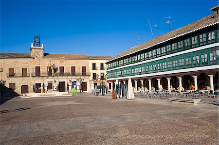 Plaza Mayor, Almagro, Castilla-La Mancha, Spain, Europe Foto de stock - Con derechos protegidos, Código: 841-03067084