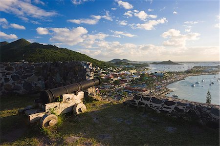 saint martin caribbean - Elevated view over the French town of Marigot from Fort St. Louis, St. Martin, Leeward Islands, West Indies, Caribbean, Central America Stock Photo - Rights-Managed, Code: 841-03067096