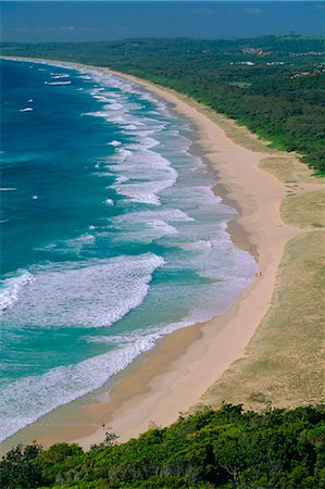 simsearch:841-05783557,k - Tallow Beach from Cape Byron, a popular surfing spot east of the resort of Byron Bay in north east NSW, New South Wales, Australia Stock Photo - Rights-Managed, Code: 841-03067704