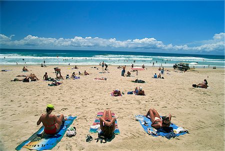 queensland - The beach at Surfers Paradise, Gold Coast, Queensland, Australia, Pacific Foto de stock - Con derechos protegidos, Código: 841-03067702