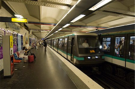 paris metro - Hotel de Ville Metro station, Paris, France, Europe Stock Photo - Rights-Managed, Code: 841-03060336