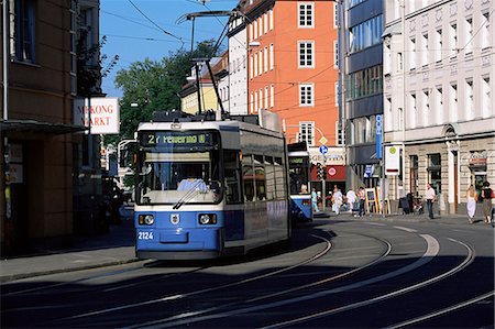 simsearch:862-06541761,k - Tram in the city centre, Munich, Bavaria, Germany, Europe Stock Photo - Rights-Managed, Code: 841-03061885