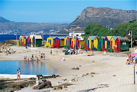 simsearch:841-03061953,k - Colourfully painted Victorian bathing huts in False Bay, Cape Town, South Africa, Africa Stock Photo - Rights-Managed, Code: 841-03062134