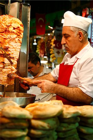 Kebab shop, Istanbul, Turkey, Europe Stock Photo - Rights-Managed, Code: 841-03062140