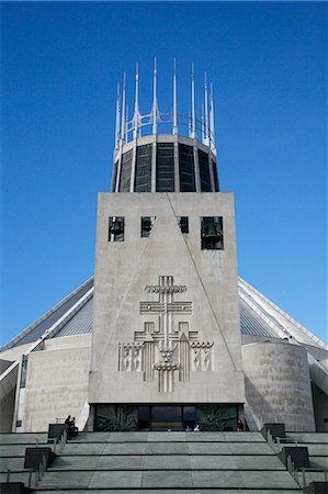 simsearch:841-06805788,k - The Metropolitan Cathedral of Christ The King, Liverpool, Merseyside, England, United Kingdom, Europe Stock Photo - Rights-Managed, Code: 841-03062175