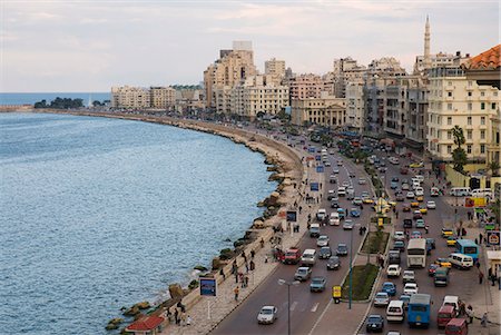 Waterfront and Sharia 26th July, Alexandria, Egypt, North Africa, Africa Foto de stock - Con derechos protegidos, Código: 841-03062443