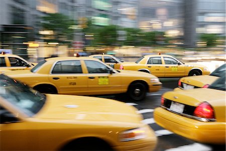 Déplacement des taxis de New York, Manhattan, New York, États-Unis d'Amérique, l'Amérique du Nord Photographie de stock - Rights-Managed, Code: 841-03454504