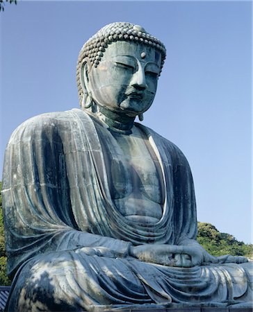 Daibutsu, the Great Buddha statue, Kamakura, Tokyo, Japan, Asia Stock Photo - Rights-Managed, Code: 841-03489588