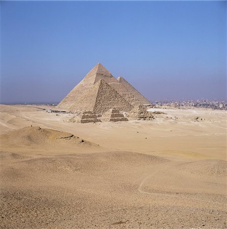 egyptology - Pyramids at Giza, UNESCO World Heritage Site, near Cairo, Egypt, North Africa, Africa Stock Photo - Rights-Managed, Code: 841-03489627