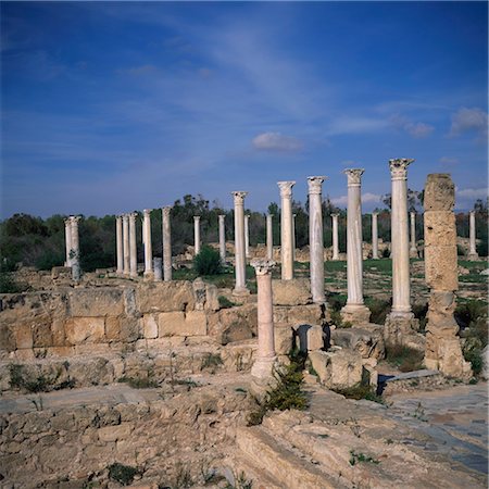 simsearch:841-02707735,k - Columns of Hellenistic gymnasium rebuilt by the Romans, and Palaestra exercise ground, at Salamis, main city of Cyprus between 1075 BC and 650 AD, North Cyprus, Europe Stock Photo - Rights-Managed, Code: 841-03489640