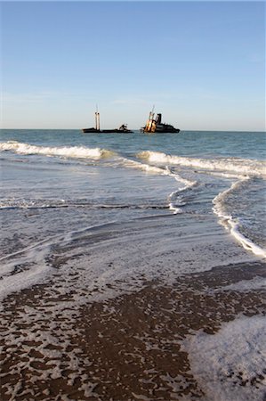 senegal - Ship wreck just off the beach near the Royal Lodge, Sine Saloum Delta, Senegal, West Africa, Africa Stock Photo - Rights-Managed, Code: 841-03489727