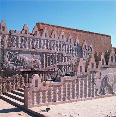 simsearch:841-02707443,k - Carvings on staircase, Persepolis, UNESCO World Heritage Site, Iran, Middle East Stock Photo - Rights-Managed, Code: 841-03483660
