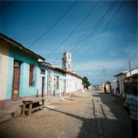 simsearch:841-03507904,k - Street scene with old church in distance, Trinidad, Cuba, West Indies, Central America Stock Photo - Rights-Managed, Code: 841-03505217
