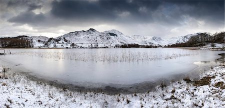 simsearch:841-03505868,k - Frozen Little Langdale Tarn and snow-covered fells, near Ambleside, Lake District National Park, Cumbria, England, United Kingdom, Europe Stock Photo - Rights-Managed, Code: 841-03505231