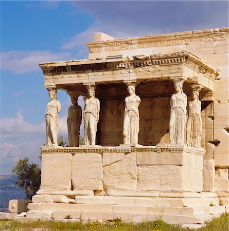 Porch of the Caryatids with figures of the Six Maidens, Erechtheion, Acropolis, Athens, Greece, Europe Stock Photo - Rights-Managed, Code: 841-03505298