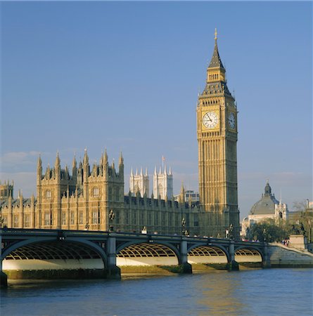 simsearch:400-04258179,k - Westminster Bridge, the River Thames, Big Ben and the Houses of Parliament, London, England, UK Stock Photo - Rights-Managed, Code: 841-03505291