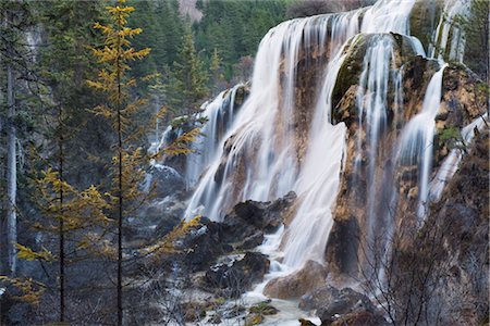 Waterfall, Jiuzhaigou National Park, UNESCO World Heritage Site, Sichuan Province, China, Asia Foto de stock - Con derechos protegidos, Código: 841-03505593