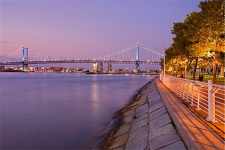 Camden Waterfront and Ben Franklin Bridge, City of Camden, New Jersey, United States of America, North America Stock Photo - Rights-Managed, Code: 841-03507990