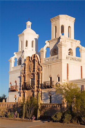 Mission San Xavier del Bac, Tucson, Arizona, United States of America, North America Foto de stock - Con derechos protegidos, Código: 841-03517986