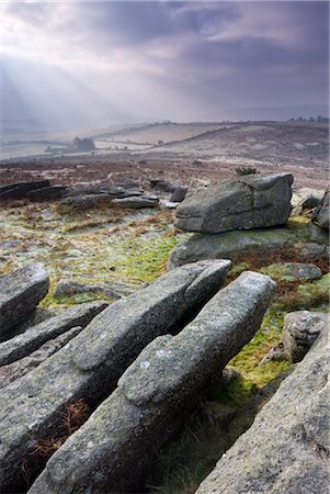 dartmoor national park - Granite outcrops on Hayne Down, Dartmoor National Park, Devon, England, United Kingdom, Europe Stock Photo - Rights-Managed, Code: 841-03518702