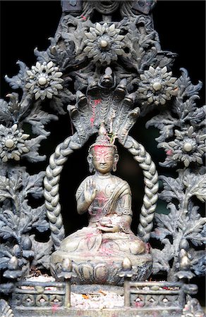 Statue of the Buddha in Golden temple, Patan, Nepal, Asia Stock Photo - Rights-Managed, Code: 841-03519052