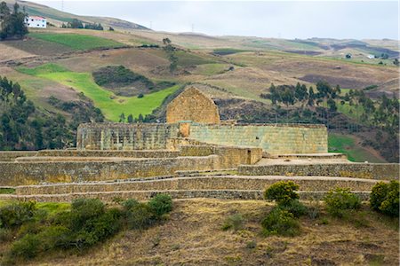 The Temple of the Sun, showing classic Inca mortar-less stonework and a trapezoidal doorway, at the most important Inca site in Ecuador, at elevation of 3230m, Ingapirca, Canar Province, Southern Highlands, Ecuador, South America Stock Photo - Rights-Managed, Code: 841-03519083