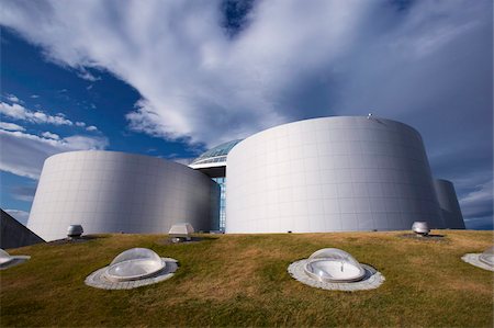 reykjavik - The Perlan (The Pearl) dome, panoramic restaurant on top of six huge hot water tanks, one of the capital's most emblematic buildings, the Saga Museum is located inside one of the tanks, Reykjavik, Iceland, Polar Regions Stock Photo - Rights-Managed, Code: 841-03674758