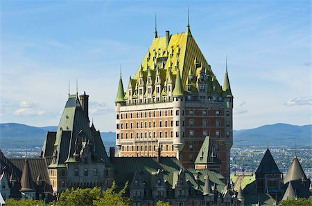 quebec scenic - Fairmont Le Chateau Frontenac Hotel, Quebec City, Quebec, Canada, North America Stock Photo - Rights-Managed, Code: 841-03675026