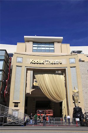 Preparations for Academy Awards, Kodak Theatre, Hollywood Boulevard, Los Angeles, California, United States of America, North America Stock Photo - Rights-Managed, Code: 841-03675639