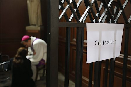 Holy confession during Easter week, Paris, France, Europe Stock Photo - Rights-Managed, Code: 841-03675813