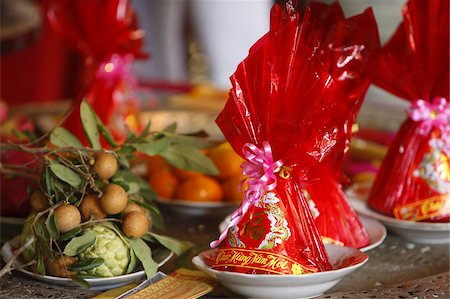 Chinese New Year offerings, Ho Chi Minh City, Vietnam, Indochina, Southeast Asia, Asia Stock Photo - Rights-Managed, Code: 841-03675972