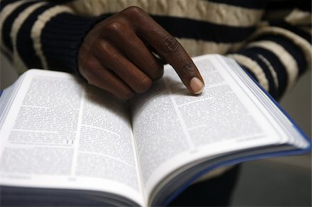 African man reading the Bible in a church, Paris, France, Europe Stock Photo - Rights-Managed, Code: 841-03676021