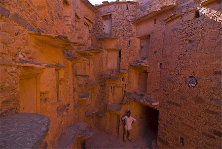 simsearch:400-06076338,k - Old ksar (collective granaries) in the southern part of Morocco near Tafraoute, Morocco, North Africa, Africa Stock Photo - Rights-Managed, Code: 841-03676216