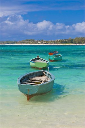 simsearch:841-07081635,k - Small fishing boats in the turquoise sea, Mauritius, Indian Ocean, Africa Stock Photo - Rights-Managed, Code: 841-03676689