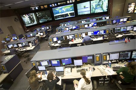 NASA Mission Control, Houston, Texas, United States of America, North America Stock Photo - Rights-Managed, Code: 841-03677041
