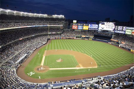 stadium at night - New Yankee Stadium, located in the Bronx, New York, United States of America, North America Stock Photo - Rights-Managed, Code: 841-03677096