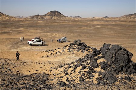 Tourist jeeps in the Black Desert, 50 km south of Bawiti, Egypt, North Africa, Africa Stock Photo - Rights-Managed, Code: 841-03677160